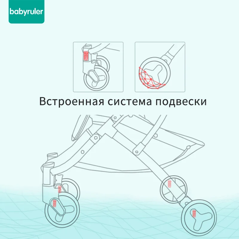 Коляска детская легкая с высоким ландшафтом портативная коляска зонтиком для