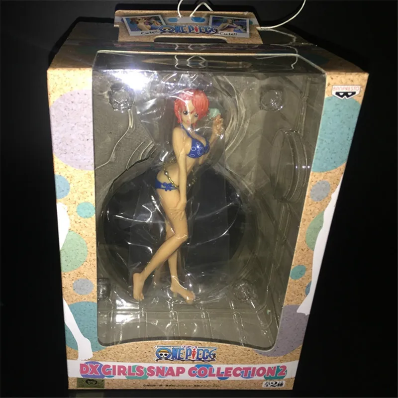 7&quot One Piece Nami Swimsuit Anime Sexy Figures Ice-Cream Golden Cat Sticker Original Version PVC Action Figure Toy BOX 17CM Q350 | Игрушки