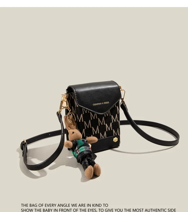 Maxdutti Ins Fashion Bag Women Blogger Messenger Bag Printing Armpit Bag Single Shoulder Chain Iphone Small Square Women's Bag