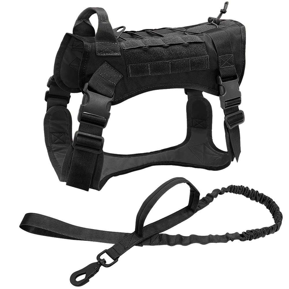 

Military Tactical Dog Hanress Large Dog Harness Elastic Pet Leash Large Dogs Working Traning Vest for German Shepherd