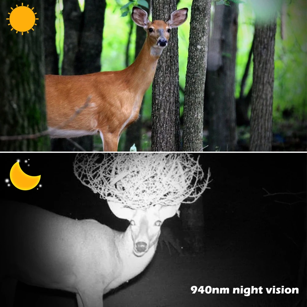 

12MP 1080P Trail Hunting Camera IR LED Wild Surveillance HT001B Night Version Wildlife Scouting Cameras Photo Traps Track