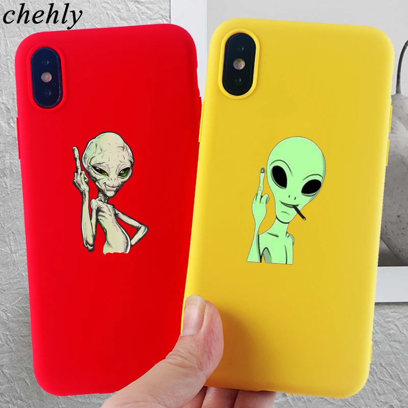 Чехол для телефона Alien IPhone 6s 7 8 11 12 Mini Plus Pro X XS Max XR SE мягкие силиконовые чехлы с