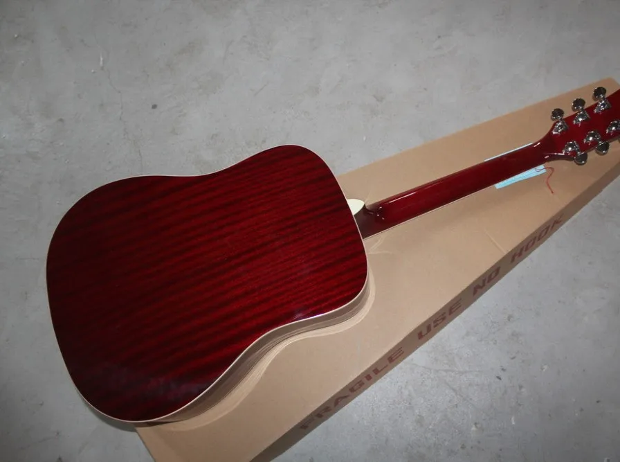 Акустическая гитара H Bird Red GB электрическая акустическая китайская на заказ
