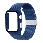 Ремешок Solo для Apple Watch Band 44 мм 40 мм 42 мм 38 мм 42 мм, эластичный нейлоновый браслет и чехол из поликарбоната для iWatch series 6 5 4 3 se