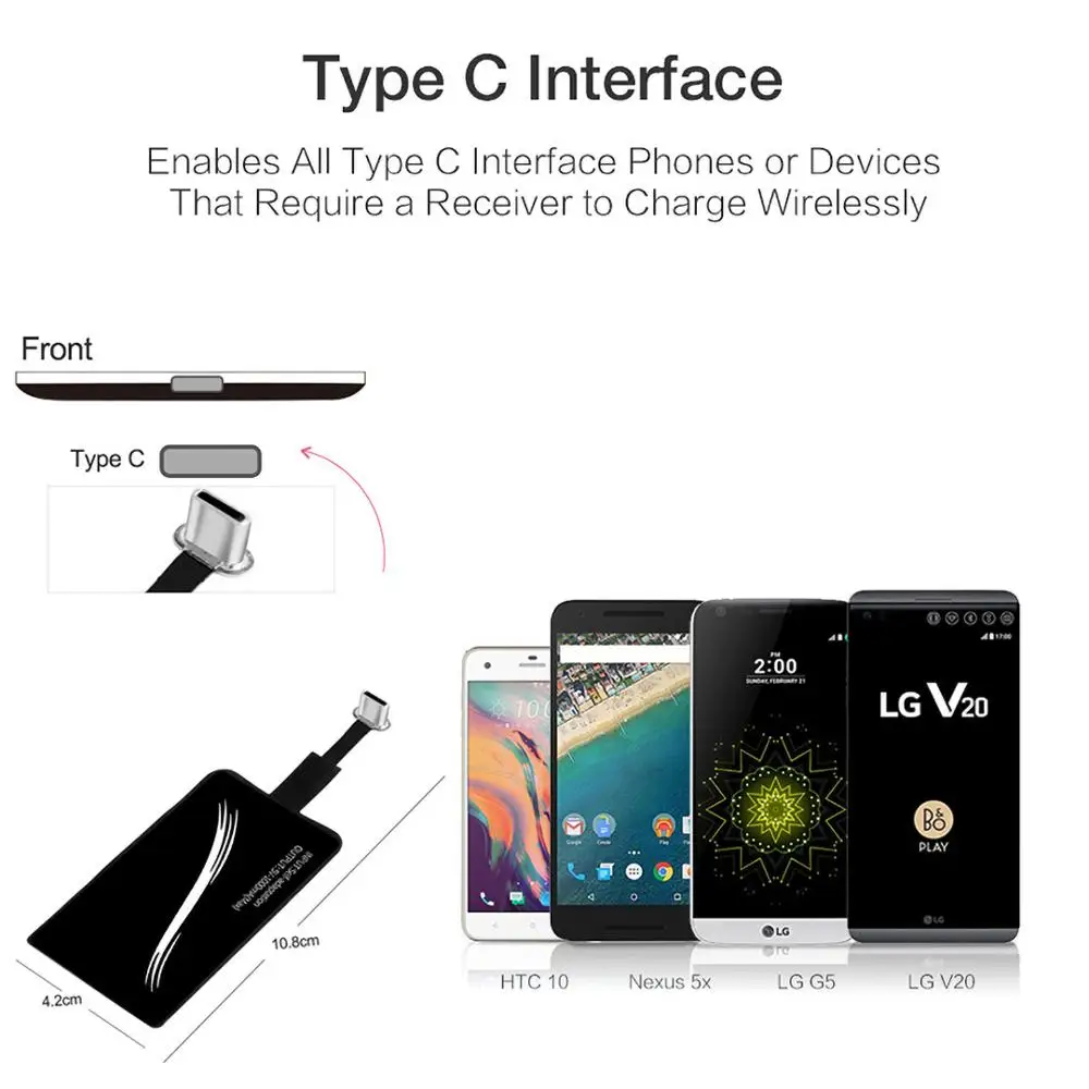 qi wireless charging kit charger adapter receptor receiver pad coil type c micro usb kit for iphone 5 s 6s 6 7plus xiaomi huawei free global shipping