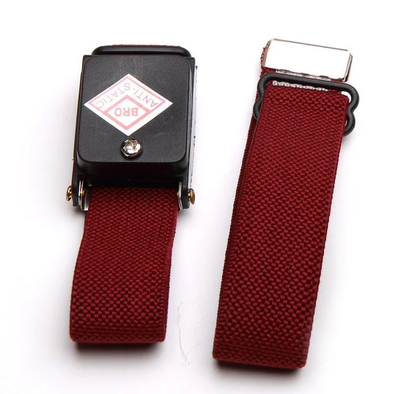 Wine red 10 шт./лот Антистатический браслет на запястье удаляет тело статического Мужчины Женщины браслет безопасности рабочий Спорт - Цвет: Wine red