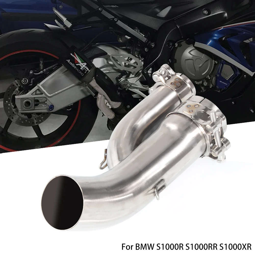 Мотоциклетная выхлопная средняя труба Соединительная для BMW S1000RR S1000R S1000XR 2017