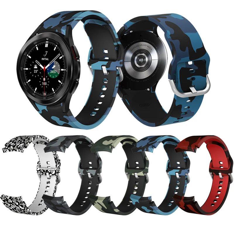 For Samsung Galaxy Watch 46mm 42mm smartwatch Silicone Sports Bracelet Galaxy Watch 4/5 classic 44mm 40mm Strap 20mm watch Band