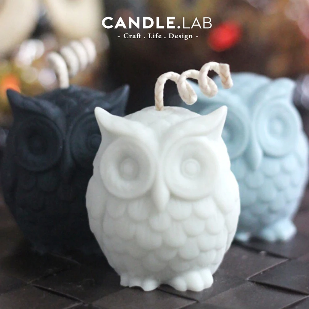 

3D Large Owl Silicone Mold Aromatherapy Plaster DIY Mould for Candle Soap Making Home Decoration