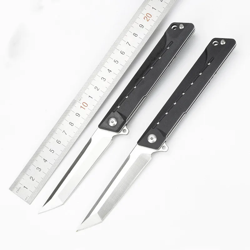 

New Arrival J024 folding knife D2 blade G10 handle pocket outdoor camping hunting knife Tactical Survival fruit knives EDC tools