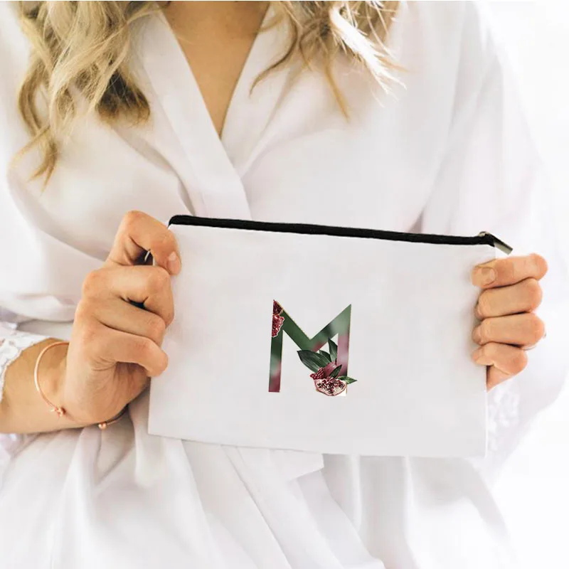 

26 Letters Mini Bag Cosmetic for Makeup Free Shipping Bags Storage Woman Kawaii Women's Travel Organizer Pouch Make Up Handbags