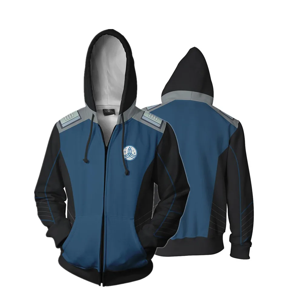 B Star Voyager Command cosplay Star cosplay, костюм с капюшоном, походная толстовка с капюшоном, Высококачественная весенняя куртка на молнии с 3D принтом, толстовки - Цвет: B