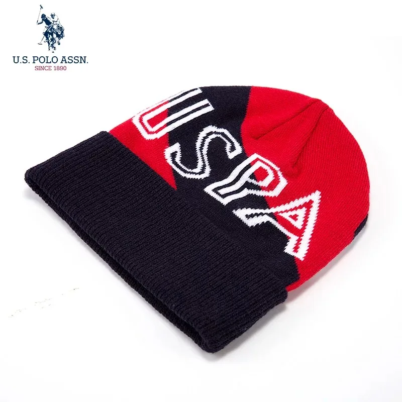 

2021 new trend Polo couple knitted hat scarf two-piece wool hat scarf warm suit gorra polo