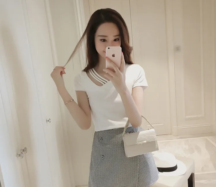 

Оригинальная хлопковая футболка, новинка 2019, женская футболка, женская дизайнерская хлопковая футболка для весны и осени