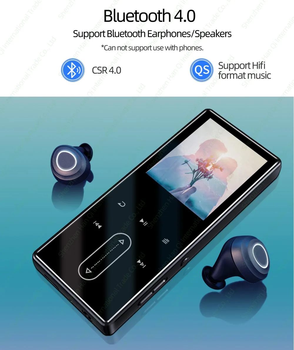Ruidu D22 Bluetooth MP3-плеер портативный аудио музыкальный плеер 8 Гб со встроенным динамиком поддержка fm-радио, запись, электронная книга, шагомер