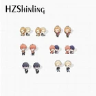 Серьги-гвоздики из эпоксидной смолы и акрила, 2021 г.