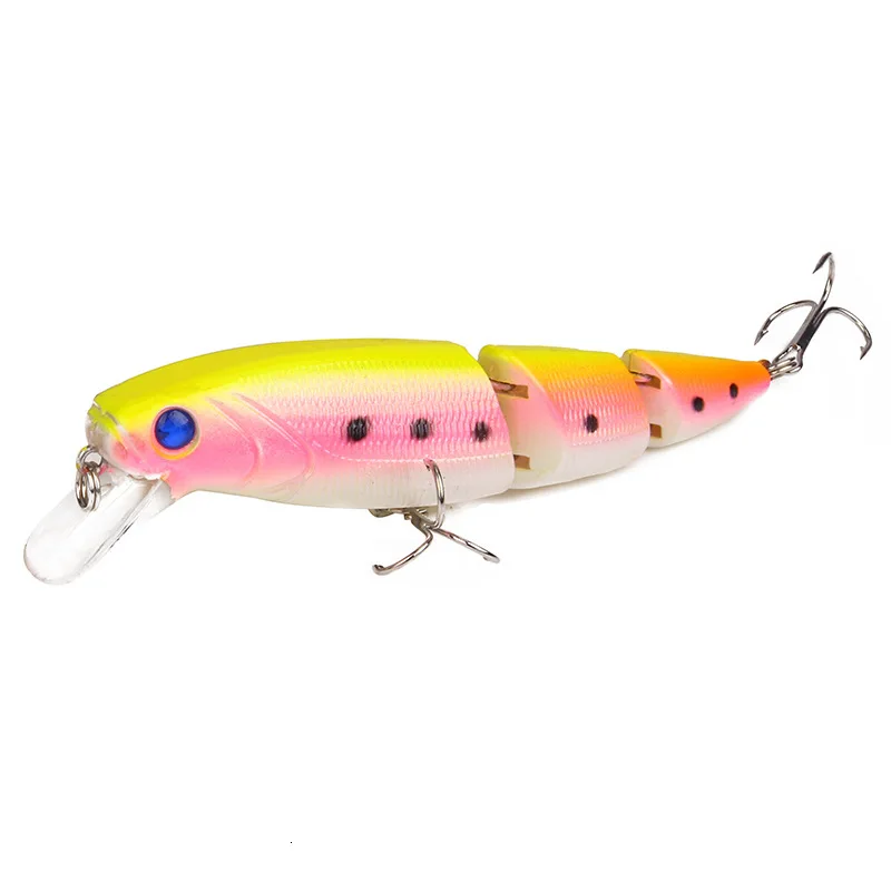 Swimbait Fishing Lure Minnow Three Section Bait Weights 11.5cm/15g Holographic Bass Lure Jerkbait Mino Swim Bait Saltwater Lures