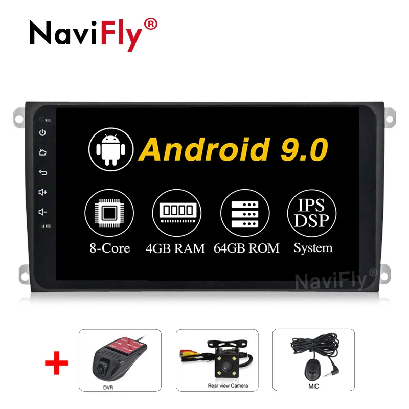 4GB-64GB-Cam-DVR DSP ips 1 Din Android 9,0 автомобильный Радио мультимедийный плеер gps навигация для Porsche Cayenne 2003-2010 RDS fm стерео головное устройство - Цвет: 4GB-64GB-Cam-DVR