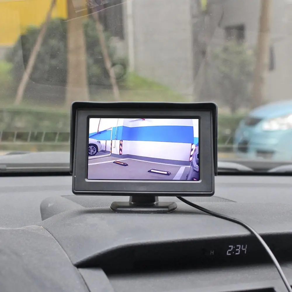 Автомобильный монитор DIYKIT 4 3 дюйма + Водонепроницаемая камера заднего вида