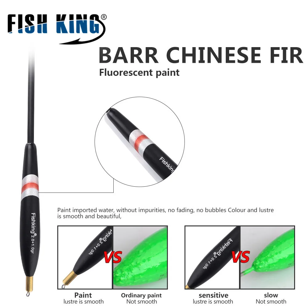 FISH KING 3 шт./упак. Баргузинский поплавок для пихты 1 0 + г/1 5 г/2 г Боббер ловли карпа