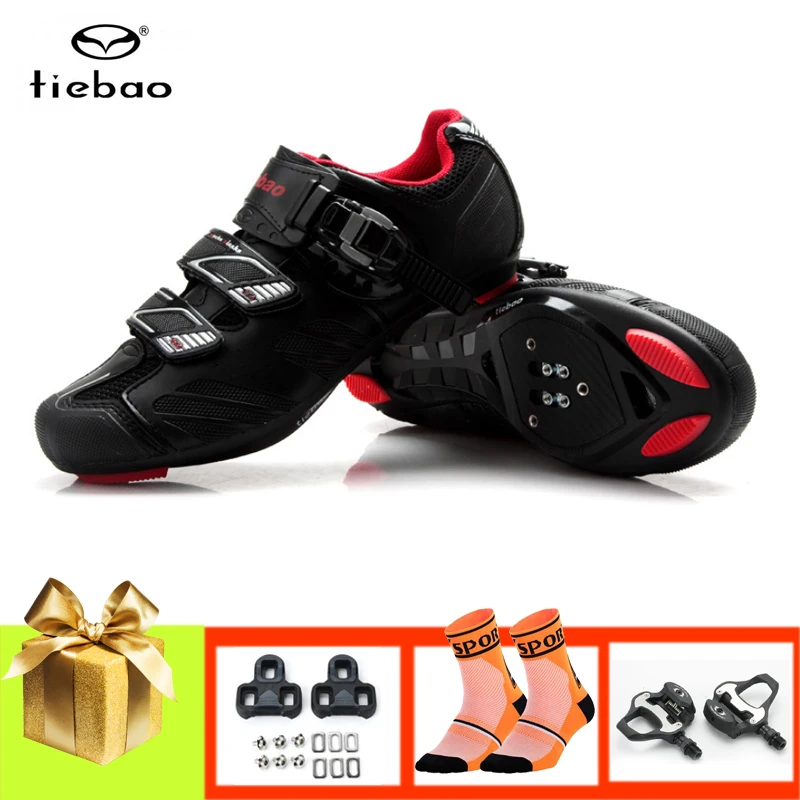 TIEBAO professional cycling shoes road sapatilha ciclismo men women outdoor self-locking breathable Athletic ride bike sneakers
