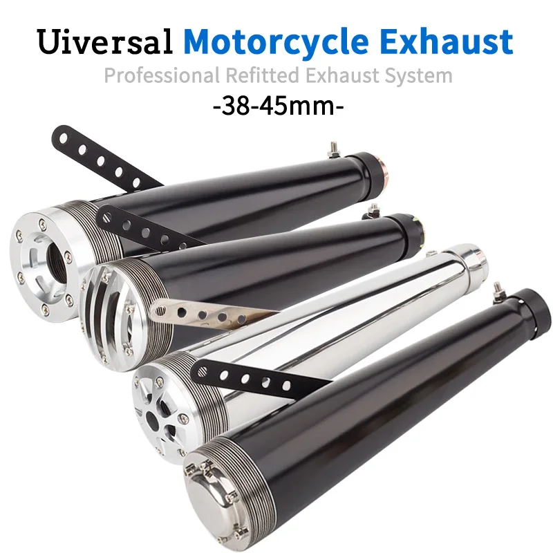 Выхлопной глушитель для мотоцикла труба Изменяемая CG125 GN125 cb400ss sr400 38 мм 40 43 45 ретро