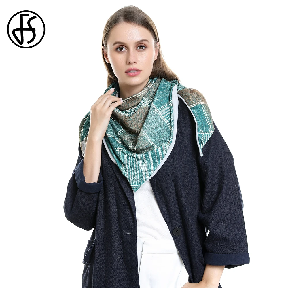 FS 2020 зимний кашемировый шарф для женщин роскошный бренд Дамская шаль из пашмины