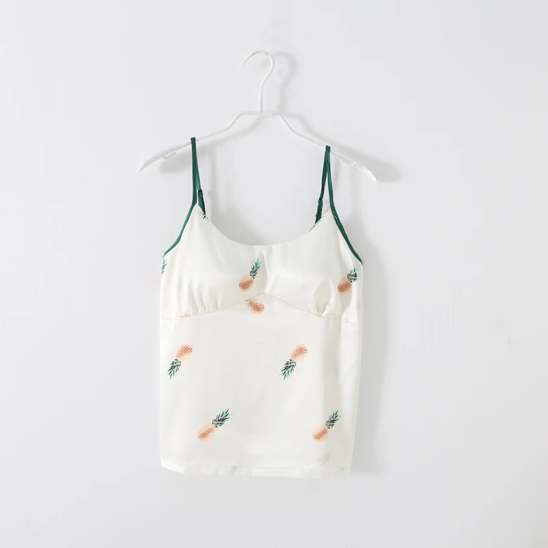 Женский пижамный комплект из 7 предметов шелковые элегантные шорты с принтом топ