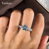 yanleyu handmade eternity promise ring 925 sterling silver engagement wedding band rings for women party jewelry pr388