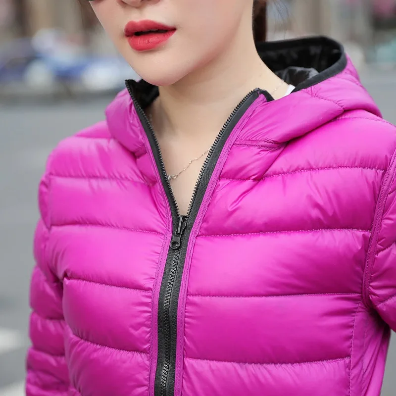 2019 брендовая одежда женский супер-светильник тонкий пуховик на 90% белом утином