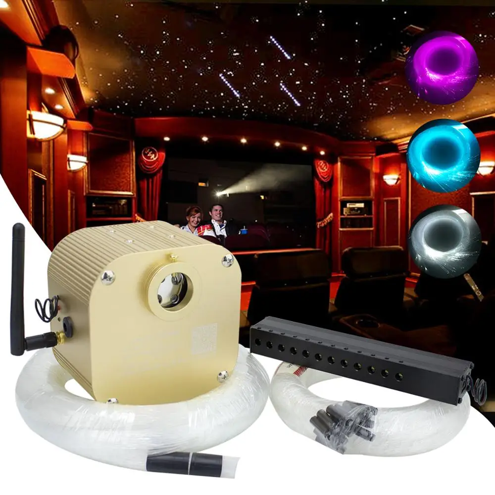 Оптоволоконный светильник Meteor TWINKLE Effect RGBW Smartp APP RF светодиодный оптоволоконный 450