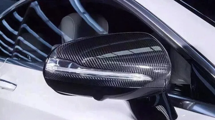 Для Mercedes C Class W205 C205 S class W222 S222 V222 GLC X205 2014 2015 2016 углеродное волокно крышка зеркала