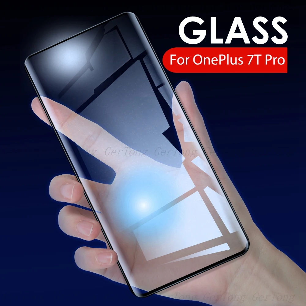 3D изогнутое Защитное стекло для Oneplus 7T Pro закаленное защитная пленка экрана 7