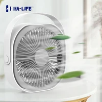 ha life mini fan portable small noiseless dc 5v usb rechargeable home office desk stand electric cooling fan cooler ventilador
