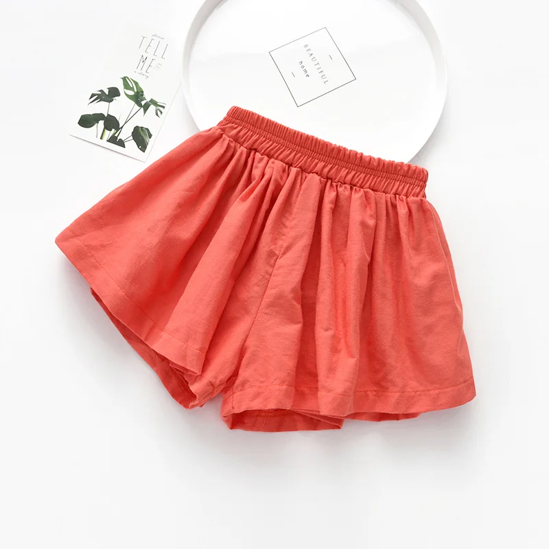 Baby Girls Shorts Summer Candy Color 1-5 Years Loose Wide-leg Short Pant Children Cotton For Kids Bottom | Детская одежда и обувь