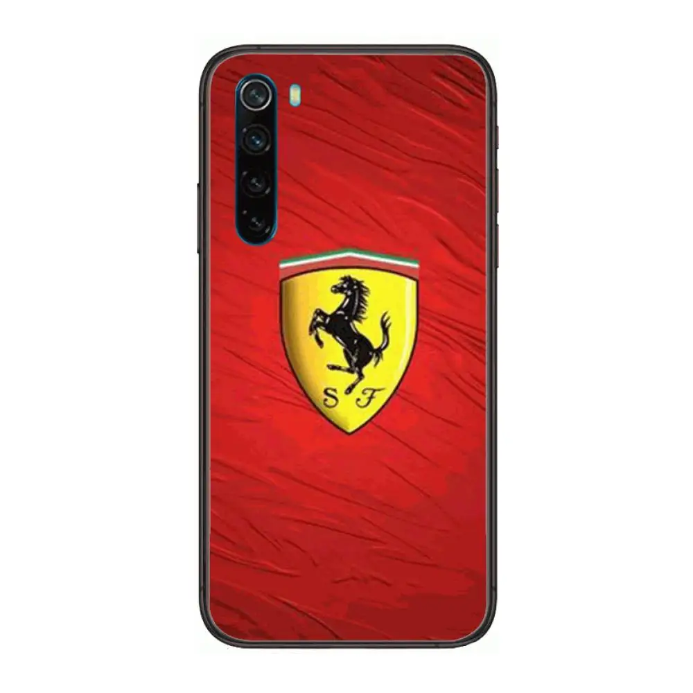 

Case Ferrari sports car cartoon Phone Case For XiaoMi Redmi Note 9S 8 7 6 5 A Pro T Y1 Anime Black Cover Silicone Back Pretty