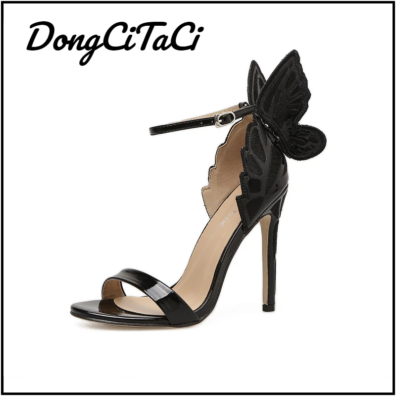 

DongCiTaCi, женские туфли-лодочки на высоком каблуке, босоножки, женская модная обувь мечтательной бабочки для свадебной вечеринки, туфли на шпи...