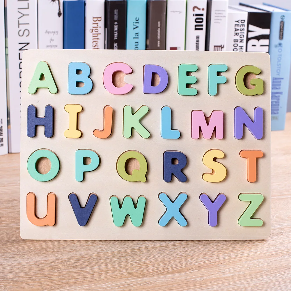 Macarons пазл цифровые деревянные игрушки буквы Алфавит ранний номер обучения