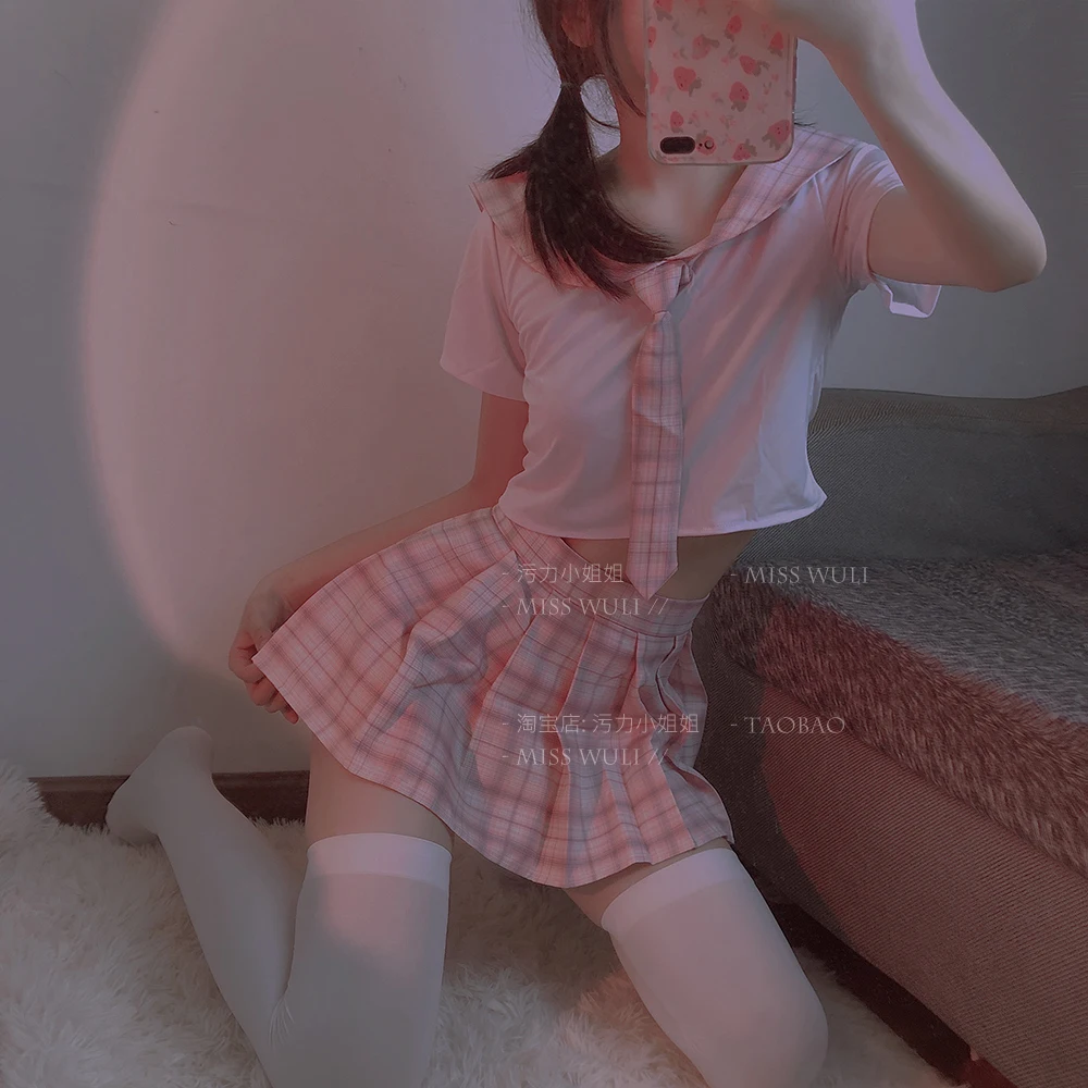 Аниме сексуальное нижнее белье JK решетчатая форма школьницы Косплей Костюмы