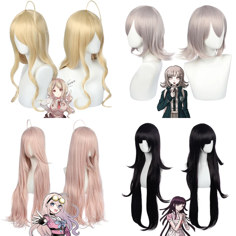

Danganronpa Cosplay Wig Nanami ChiaKi Miu Iruma Mikan Tsumiki Kaede Akamatsu Cosplay Accessories Halloween Cosplay Wig Anime