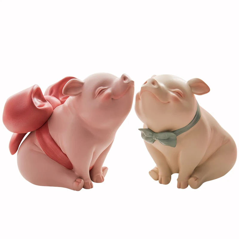 

Pig Statue Animal Sculpture Wedding Birthday Gift Living Room Decoration Home Decoration Christmas Decor Decorations for Home