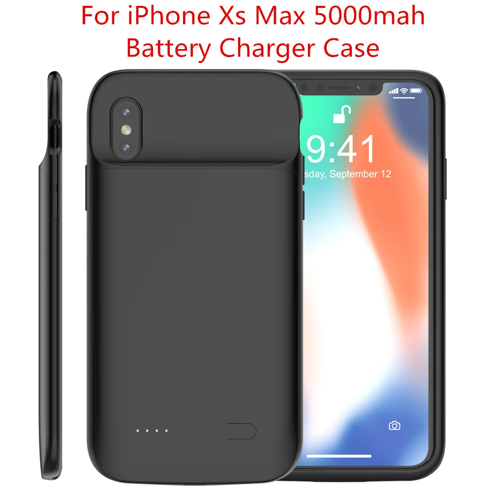 For iPhone Xs Max Для iPhone 11 11 Pro 11 Pro Аккумулятор Max чехол 5000 мАч Внешний аккумулятор зарядное устройство чехол для iPhone 6 6s 7 8 Plus Xr X Xs Max чехол - Цвет: For iPhone Xs Max