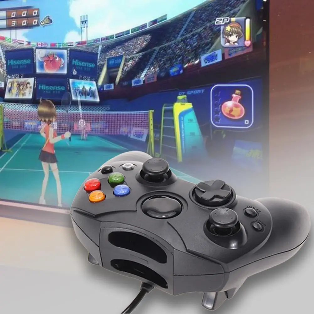 Набор 2 черных проводных контроллера игровой геймпад для Microsoft XBOX триггер типа