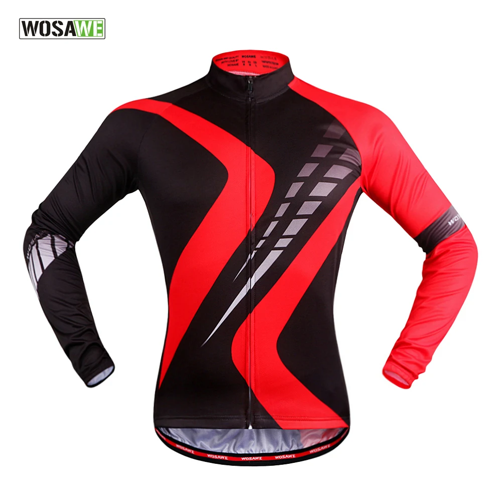 

WOSAWE Pro Thin Bicycle Jersey Long Sleeve Road MTB Bike Cycling Clothing Sportswear Breathable Mountain Bike Cycling Jerseys