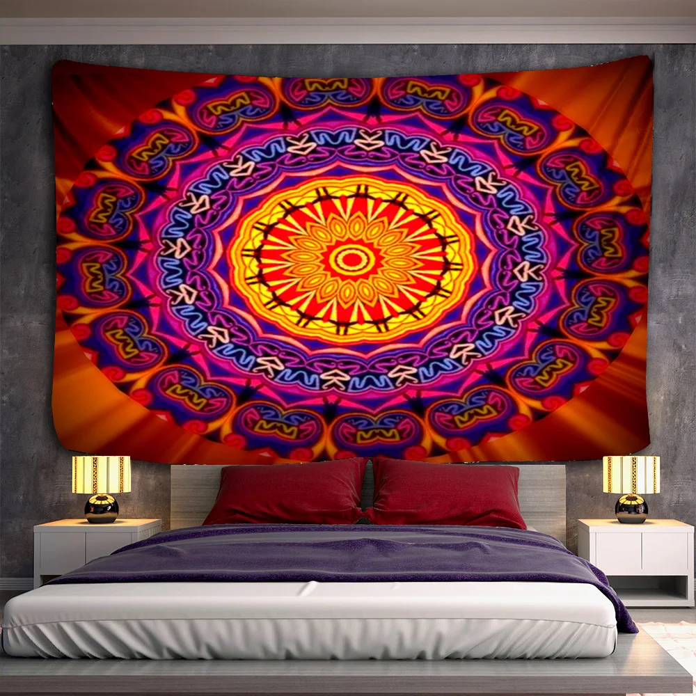 Гобелен Simsant викинги Ворон тайна медитация викингов Психоделическое колдовство