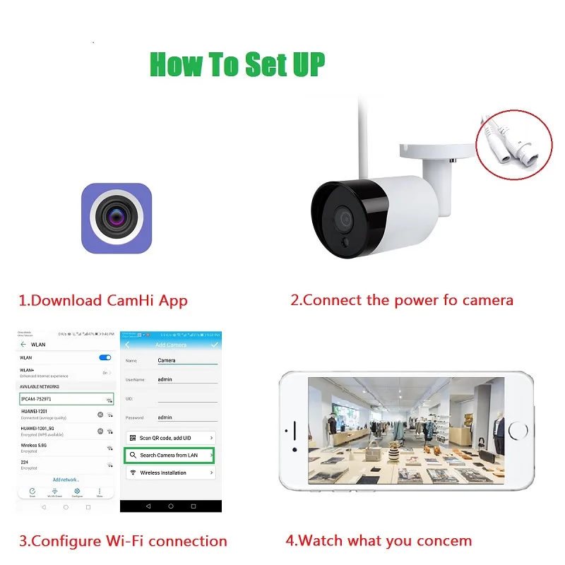 3MP WiFi Camera Outdoor 3 Megapixels HD Security Audio Surveillance Motion Detection IR LED Night Vision IP | Безопасность и