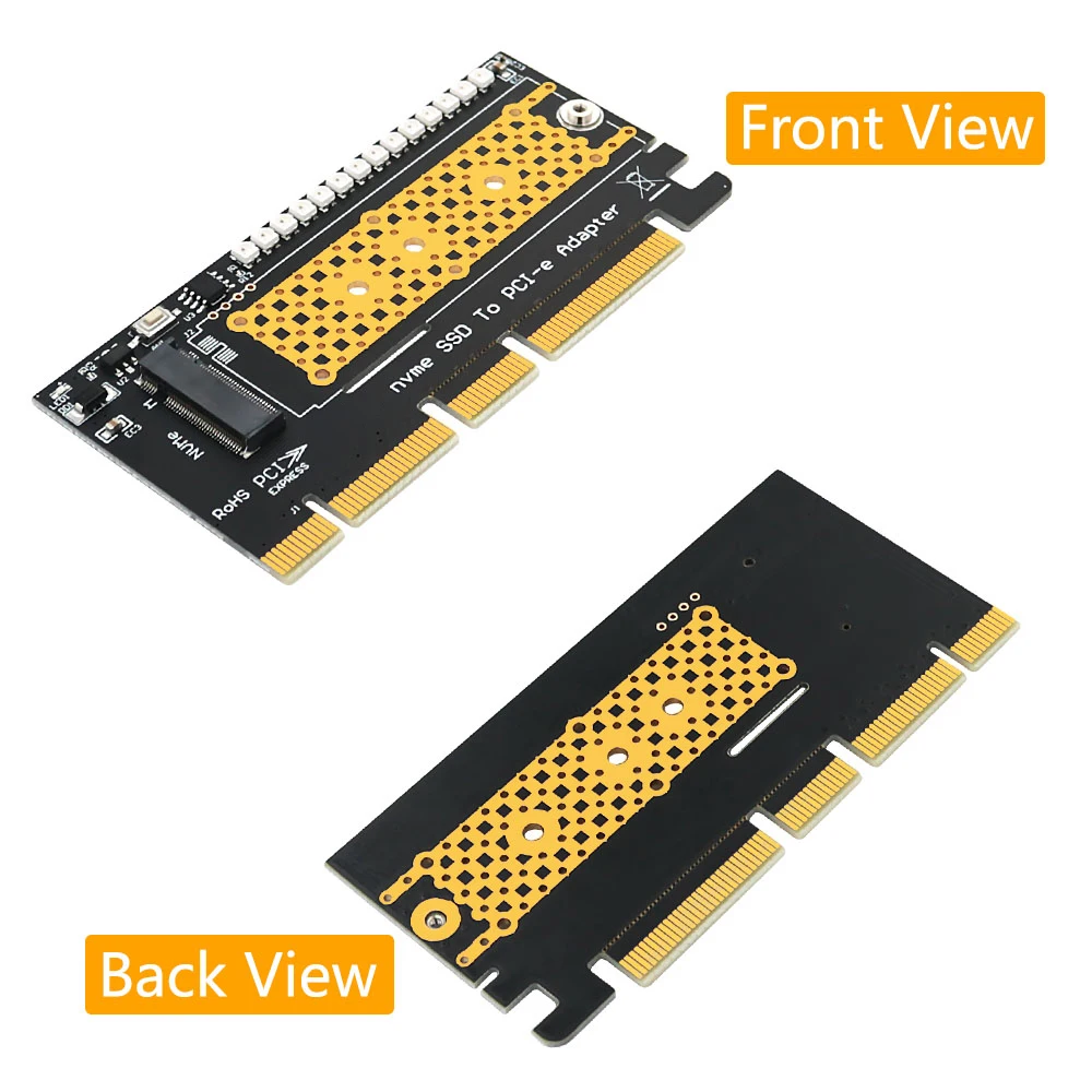 

Адаптер M.2 NVME SSD к PCIE, переходник NVMe SSD NGFF к PCI-E 4X/8X/16X, светодиодная карта расширения для жесткого диска