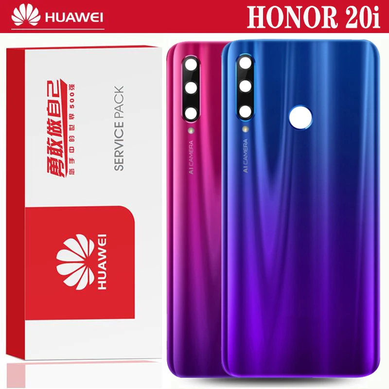 Задняя крышка для Honor 20i задняя батарейного отсека корпуса Huawei Крышка с