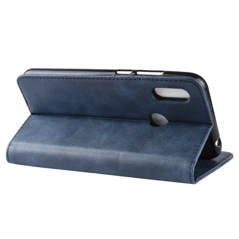 

Leather phone case for Huawei Y6 2019 / Y6 pro 2019 Y6pro (2019) / Enjoy 9e Cover Flip card wallet with stand Retro Coque