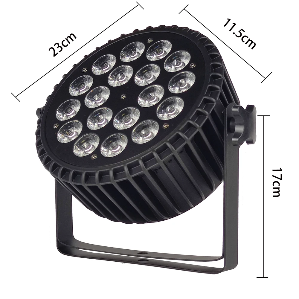 Алюминий 18X18W Led Par Светильник RGBWA УФ 6-в-1 18 Вт светодиодный плоский прожектор для